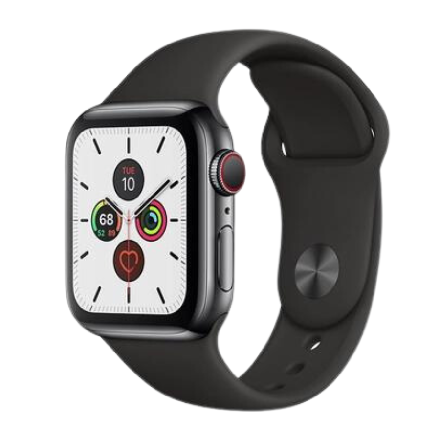Apple Watch Series 5 44mm MWWK2J/A SpcBk Stainess Bk Sp Band CEL