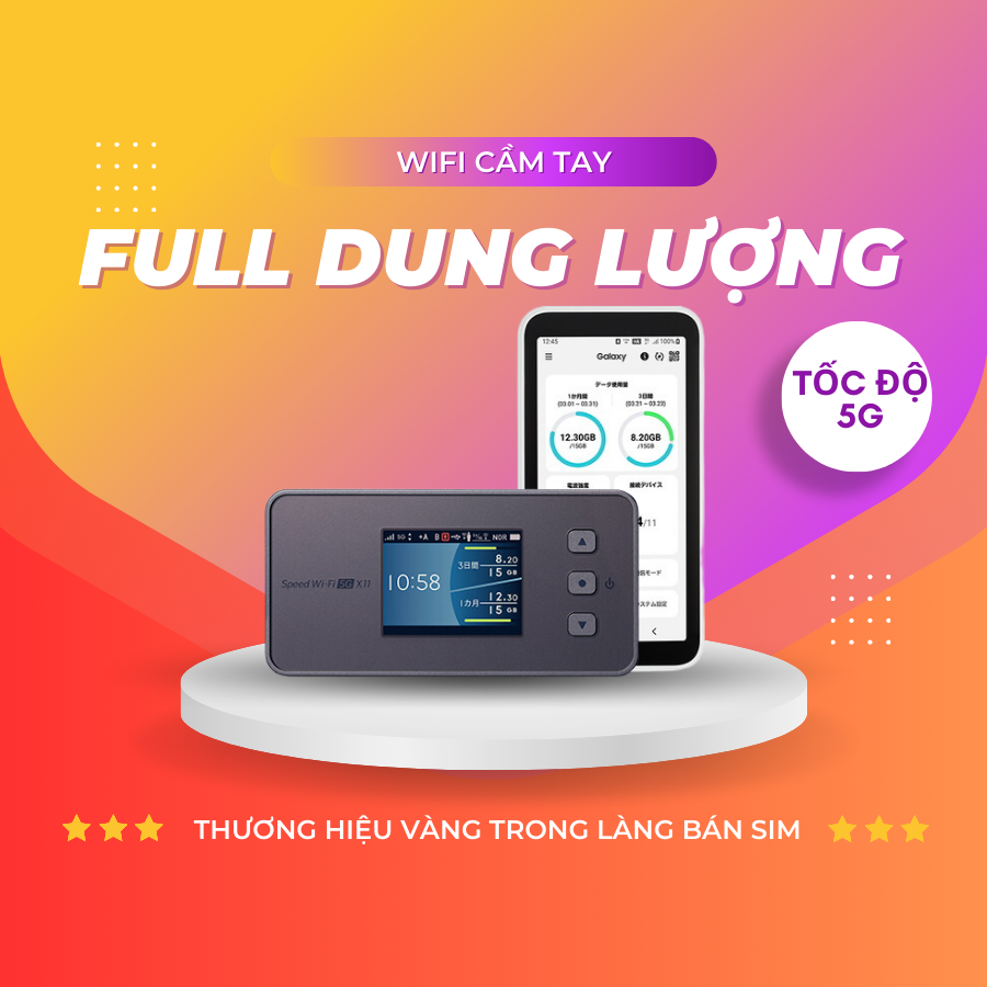 Wifi Cầm tay - Au 5G - FULL Dung lượng